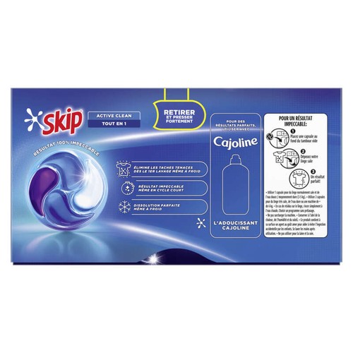 Skip Active clean Tout en 1 Lessive Capsule x38 Lavages
