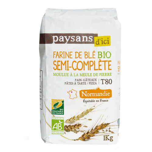 Paysan D'Ici Farine Blé Semi Complete Bio 1kg