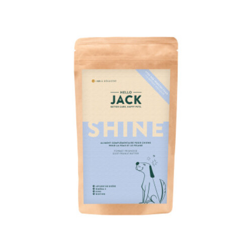Hello Jack shine compléments alimentaire pour chien 100g