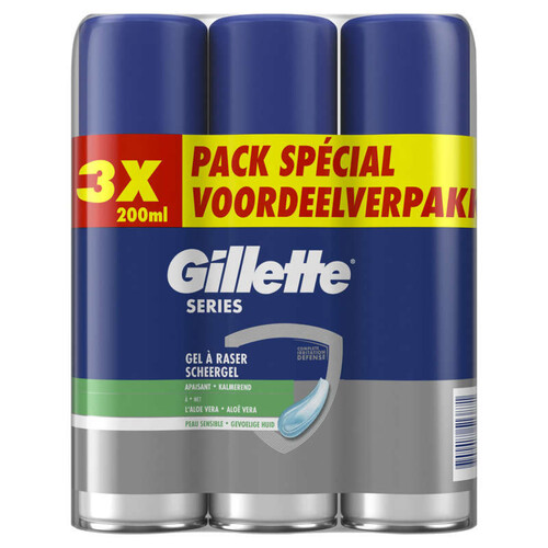 Gillette Series Shave Gel Apaisant 3x200ml