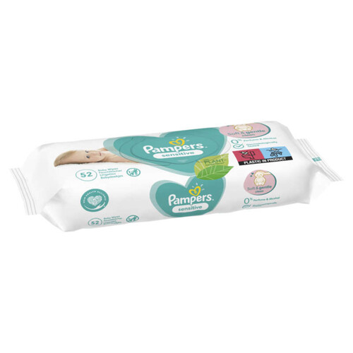 Pampers Sensitive Lingettes Bébé 52 Lingettes