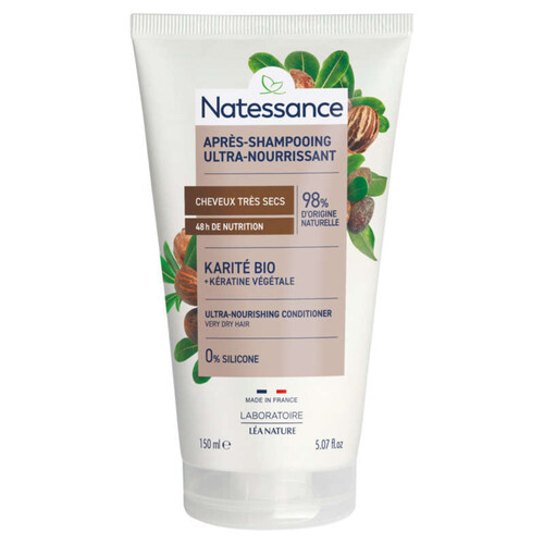 Natessance après-shampooing baume ultra riche karité & kératine végétale 150ml