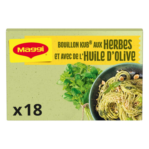 Maggi Bouillon Kub Huile d'Olive et Herbes 18 cubes - 180g