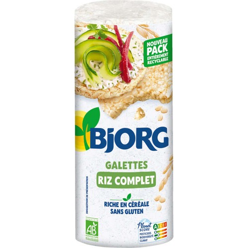 Bjorg Galettes Riz Complet Bio Sans Gluten 130g