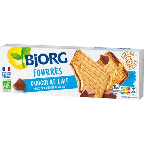 Bjorg Biscuits Fourrés Au Chocolat au Lait Bio 225g