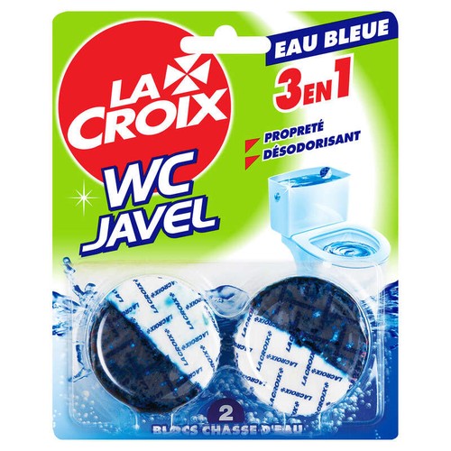 La Croix Wc Bloc Chasse Javel Eau Bleue 96g