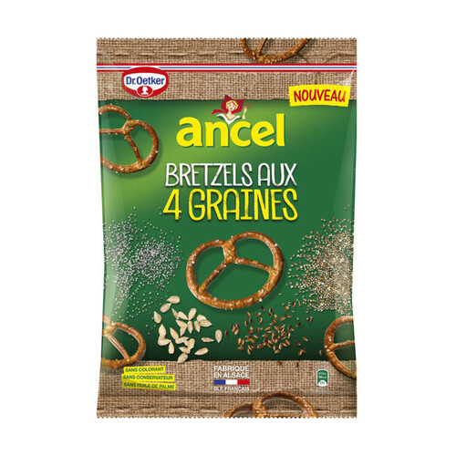 Ancel Bretzels Aux 4 Graines 125G