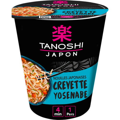 Tanoshi Nouilles Japonaise, Saveur Crevette Yosé Nabé 65G