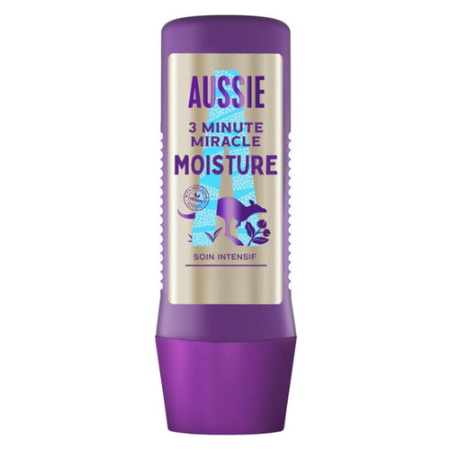 Aussie 3 minute miracle moisture soin intensif végan pour cheveux secs, 225ml