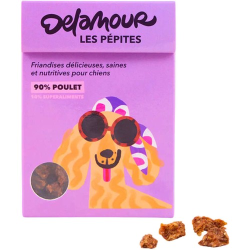 Delamour friandises pour chiens - Les Pépites Poulet 75g