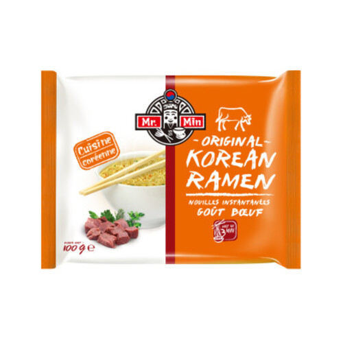 Mr.Min Original Korean Ramen Instant Noodles Bœuf 100g