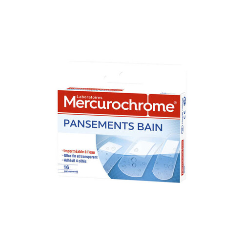 Mercurochrome Pansements Bain Aqua-Résistant