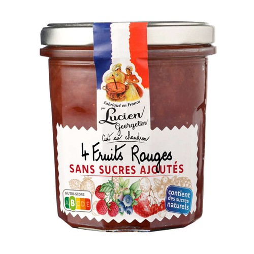 Lucien Georgelin Préparation de 4 Fruits Rouges Sans Sucres Ajoutés 320g