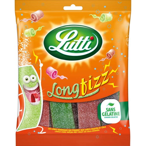 Lutti Bonbons Acidulés En Forme De Bande Goûts Fruits Et Cola 100g
