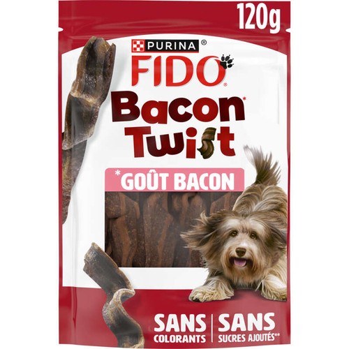 Fido Bacon Twist Friandises au Bacon pour Chien 120g