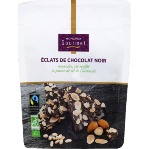 Monoprix Gourmet Eclats De Chocolat Noir Amandes, Riz Soufflé & Sel Bio 120G