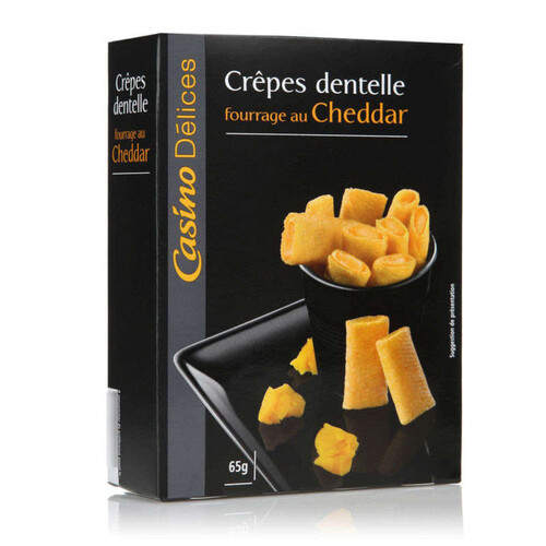 Casino Delices Crèpes dentelle - Fourrées Cheddar - 65g