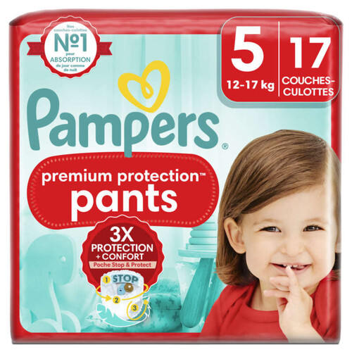 Pampers Couches Culottes Premium Protection T5 x17