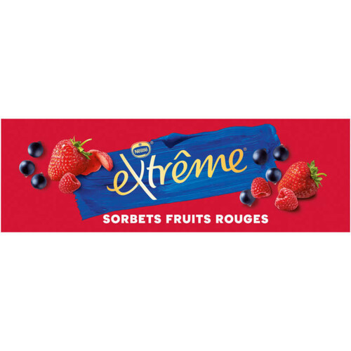 Nestlé Extrême Cônes glacés sorbets fruits rouges 426g