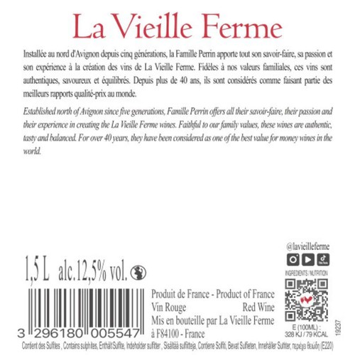 La Vielle Ferme Vin Rouge de France 1,5L