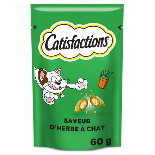 Catisfactions Friandises Pour Chat Saveur D'Herbe À Chat 60g
