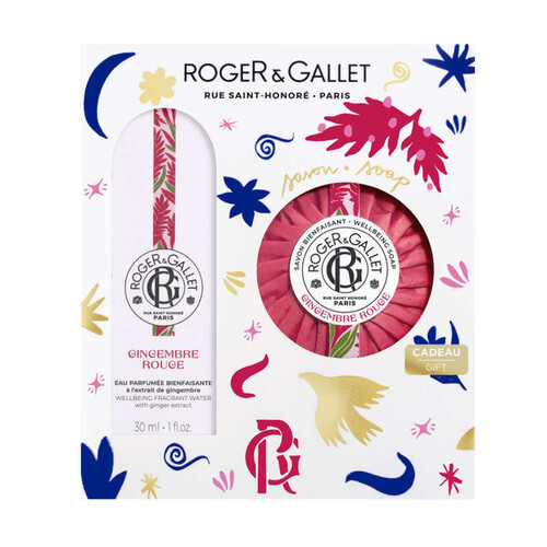 Roger & Gallet Coffret Eau Parfumée Bienfaisante Gingembre Rouge avec savon