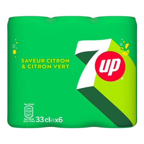 7UP Soda au Citron & Citron Vert 6x33cl