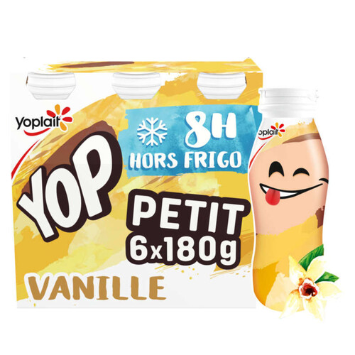 Yoplait ptit yop vanille yaourt a boire bouteilles 6x180gr