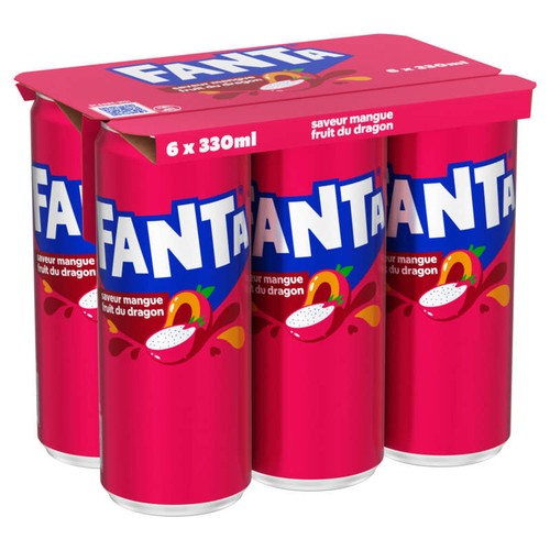 Fanta Mangue Fruit du Dragon sleek boite 6X33cl