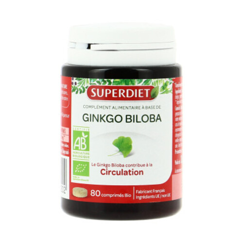 [Par Naturalia] Superdiet Complément Alimentaire Ginkgo Biloba Bio Comprimé x80