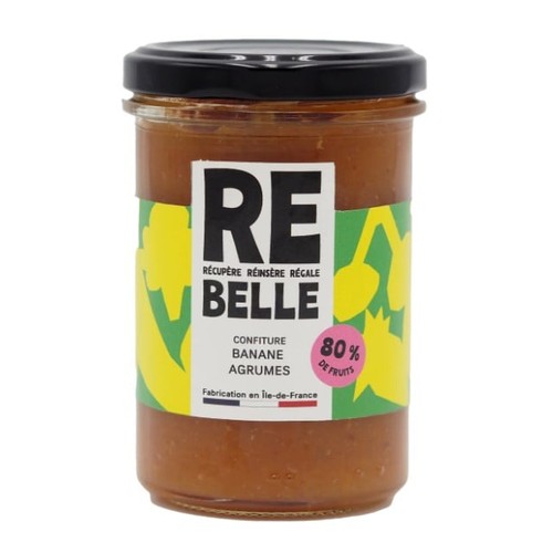 Re-Belle Confiture Banane Agrumes 230g