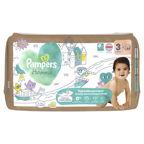 Pampers Harmonie Ed Limitée Taille 3 - 6kg-10kg – x44 Couches