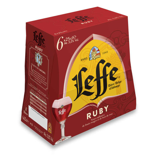 Leffe Bière Ruby Pack 6X25 cl