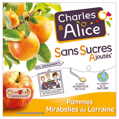 Charles & Alice Pommes Mirabelles De Lorraine 4x 97g
