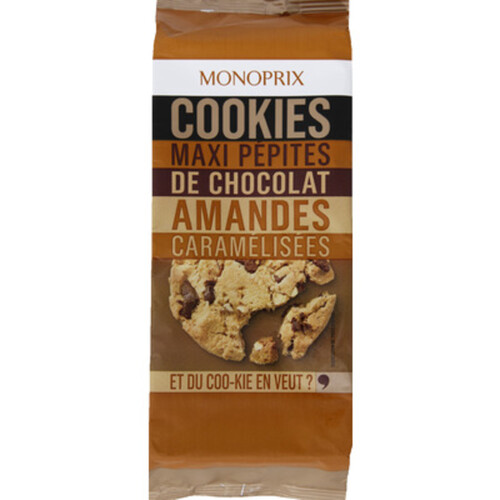 Monoprix Cookies Maxi Pépites Chocolat Amandes 184g
