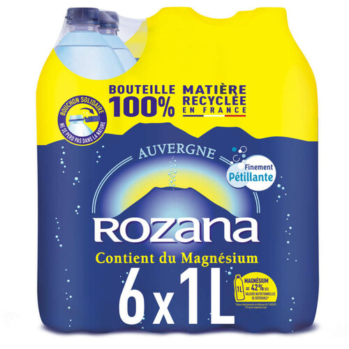 Rozana eau minérale gazeuse le pack de 6x1L