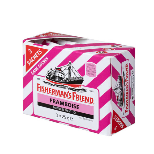 Fisherman'S Friend Pastilles Sans Sucres Au Gout Menthol - Framboise 25G