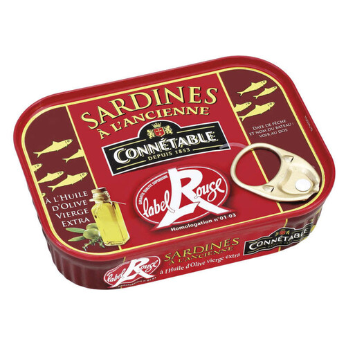 Connétable 1/5 Sardines À L'Huile D'Olive Vierge Extra Label Rouge 135G