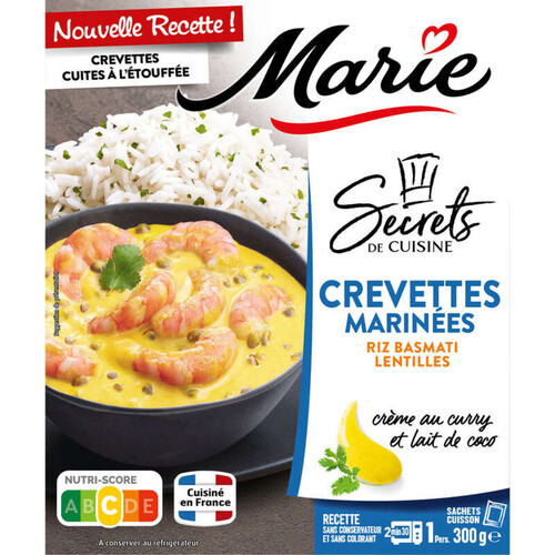 Marie petites gambas, riz basmati, petits légumes 300g