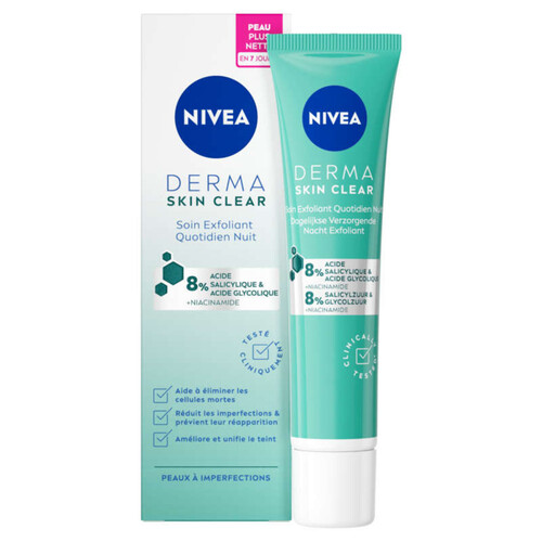 Nivea Derma Skin Clear Soin Visage Exfoliant Nuit 40ml
