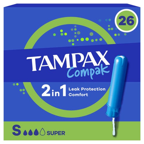 Tampax Compak Super Tampons Avec Applicateur x26