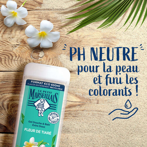 Le Petit Marseillais Gel Douche Extra Doux Fleur de Tiaré 650ml