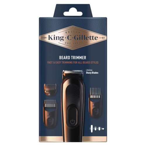 King C Gillette beardtrimmer rasoir +3 sabots x1