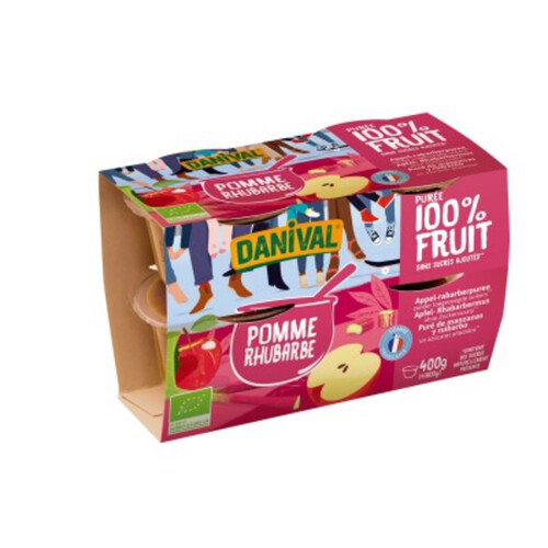 [Par Naturalia] Danival Neo-Popote Pomme RhubarbeBio 4x100g