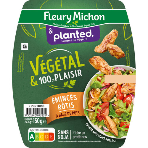 Fleury Michon végétal 100% plaisir émincés rôtis 2x75g