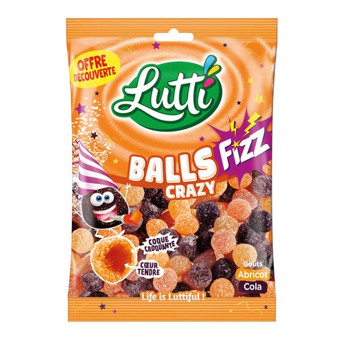 Lutti Balls Crazy Fizz 250g