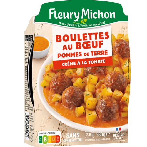 Fleury Michon Boulettes au boeuf Tomate Pomme de Terre 280g