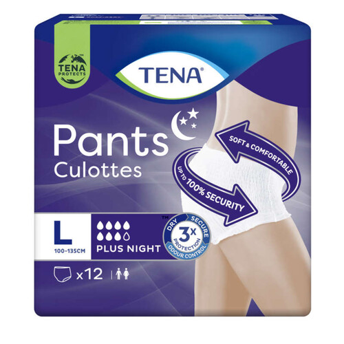 Tena Culottes Nuit Pants Plus Night Large X12