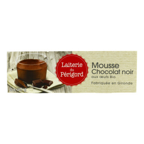 [Par Naturalia] Laiterie du Perigord Mousse au Chocolat Noir Bio 2 x 90g
