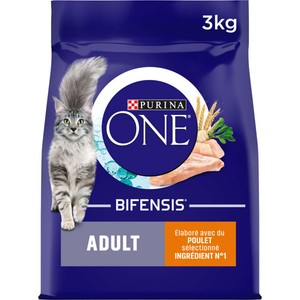 Purina One Croquettes Chat Adulté Au Poulet Et Céréales 3kg
